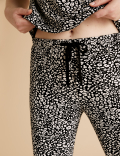 Leopard Print Cuffed Hem Pyjama Set