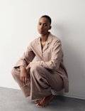 Pure Cotton Striped Revere Pyjama Set