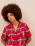 Women's Checked Family Short Pyjama Set