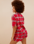 Women's Checked Family Short Pyjama Set
