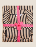 2 Pack Pure Viscose Striped Lapel Collar Pyjama Set