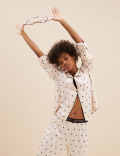 2 Pack Pure Viscose Polka Dot Regular Fit Pyjama Set