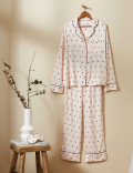 2 Pack Pure Viscose Polka Dot Regular Fit Pyjama Set