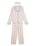 2 Pack Pure Viscose Polka Dot Regular Fit Pyjama Set