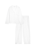 Pure Cotton Revere Collar Pyjama Set