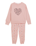 Pure Cotton Love Heart Pyjama Set