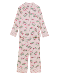 Woven Viscose Floral Revere Pyjama Set