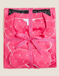 Heart Shortie Set With Eye Mask