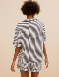 Stripe Shortie Set with Eye Mask
