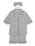 Stripe Shortie Set with Eye Mask