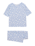 Cotton Mix Crew Neck T-Shirt & Pyjama Set