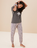 Cotton Rich Animal Print Pyjama Set