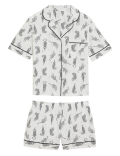 Pure Cotton Tiger Print Shortie Set