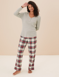 Women's Checked Family Christmas Pyjama Set