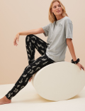 Cotton Rich Legging Set with Scrunchie