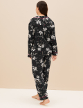 Floral Print Revere Collar Pyjama Set