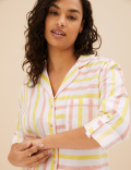 Pure Cotton Striped Shortie Set