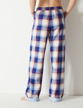 Pure Cotton Checked Pyjama Bottoms