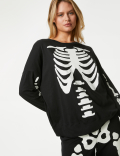 Women's Pure Cotton Skeleton Pyjama Set