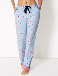 Pure Cotton Star Drawstring Pyjama Bottoms
