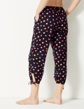Pure Cotton Dotty Cropped Pyjama Bottoms