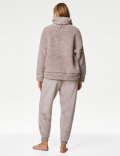 Borg and Fleece Lounge Set with Snood