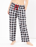 Pure Cotton Checked Pyjama Bottoms