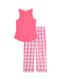 Cotton Rich Ribbed Printed Pyjama Set