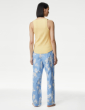 Cotton Rich Ribbed Printed Pyjama Set