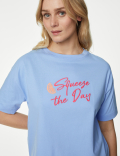 Pure Cotton Squeeze The Day Shortie Set