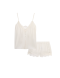 Dream Satin&trade; Lace Trim Pyjama Set