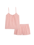 Pure Cotton Striped Shortie Set