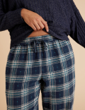 Cotton Checked Pyjama Bottoms