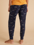 Pure Cotton Printed Cuffed Pyjama Pants