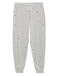Cotton Star & Heart Cuffed Pyjama Pants