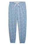 Cotton Spot Print Cuff Joggers