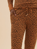 Cosy Knit Lounge Cheetah Cuff Joggers