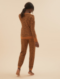 Cosy Knit Lounge Cheetah Cuff Joggers