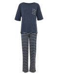 Cotton Striped Pyjama Set
