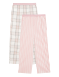 2pk Cotton Pyjama bottoms