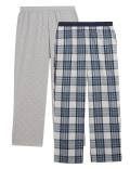 2pk Cotton Pyjama bottoms