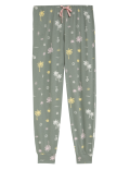 Pure Cotton Palm Cuffed Hem Pyjama Bottoms