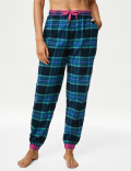 Pure Cotton Checked Pyjama Bottoms
