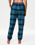 Pure Cotton Checked Pyjama Bottoms