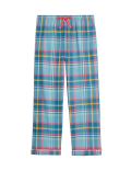 Cotton Blend Checked Pyjama Bottoms