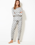 Glitter Star Print Pyjama Set