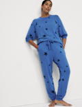 Star Print Cuffed Hem Pyjama Bottoms