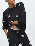 Star Print Cuffed Hem Pyjama Bottoms
