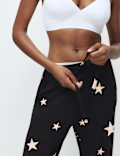 Star Print Cuffed Hem Pyjama Bottoms