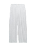 Cotton Rich Ribbed Wide Leg Pyjama Bottoms